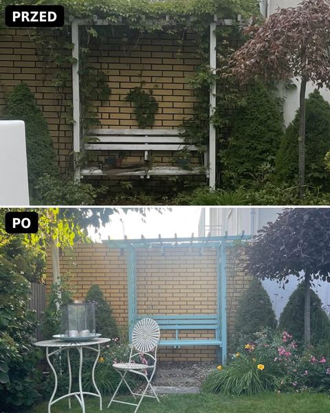 Mały ogród przy zabudowie szeregowej